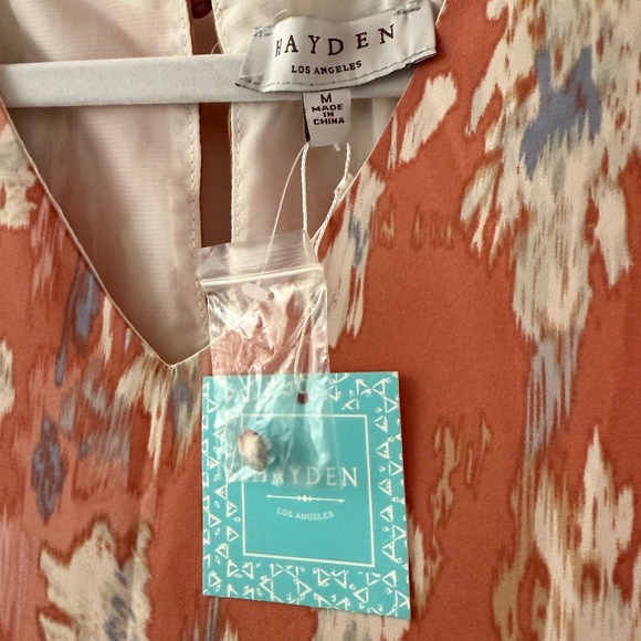 Hayden Floral Ruffle Dress - Coral and Cream - Picture 2 of 3